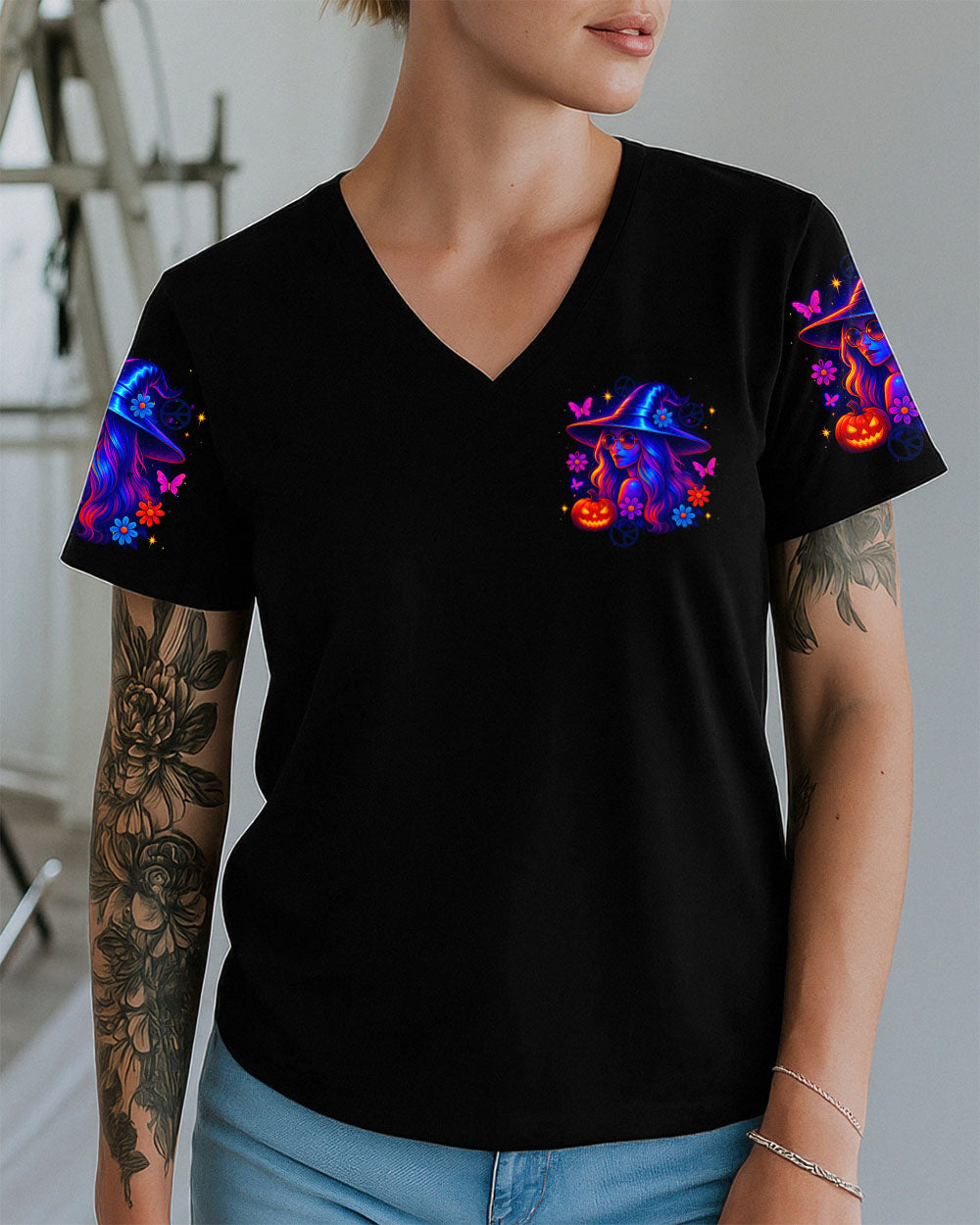 SPIRIT OF A WITCH HIPPIE HALLOWEEN ALL OVER PRINT - TYTD2307252
