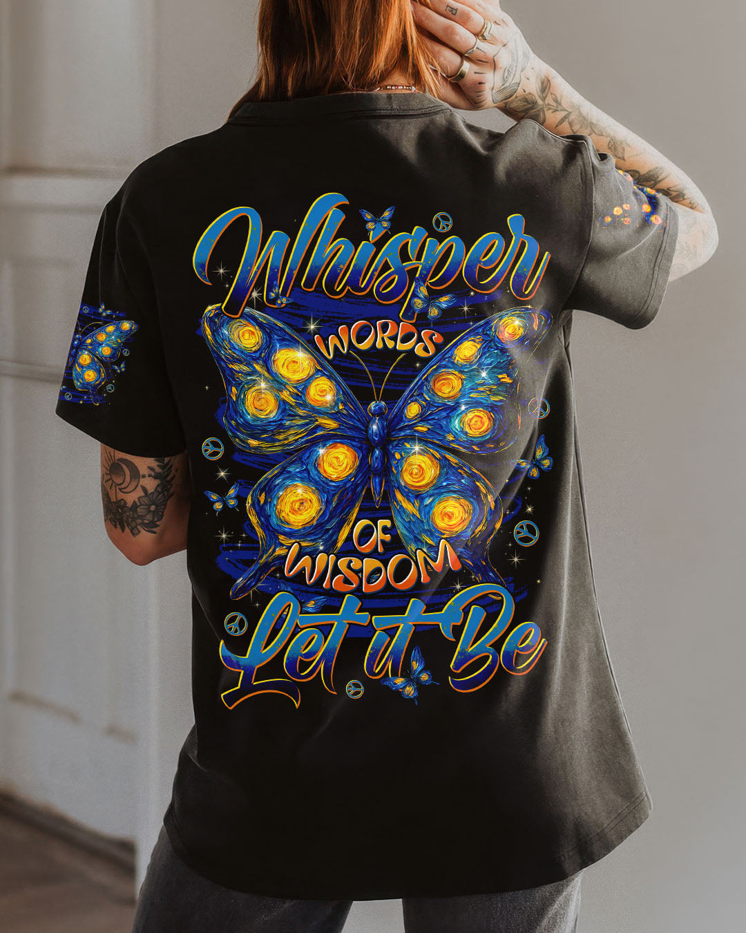 WHISPER WORDS OF WISDOM LET IT BE BUTTERFLY ALL OVER PRINT - TYTD2309253