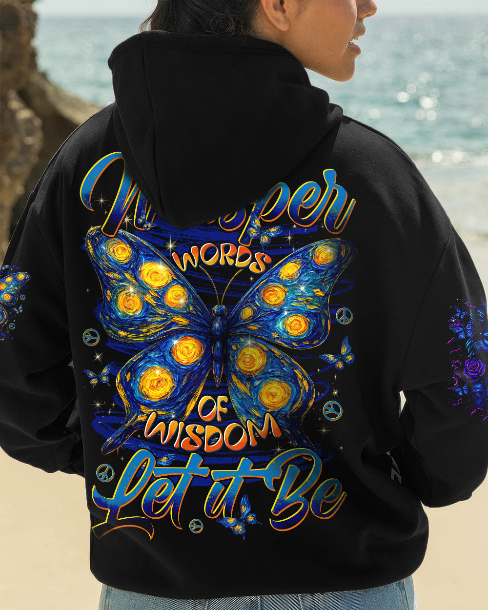 WHISPER WORDS OF WISDOM LET IT BE BUTTERFLY ALL OVER PRINT - TYTD2309253
