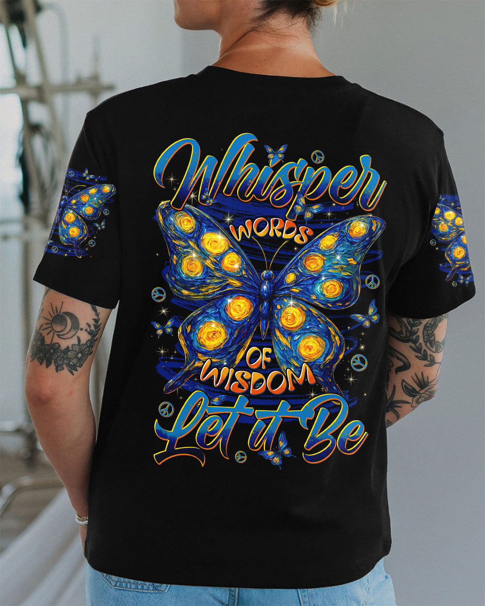 WHISPER WORDS OF WISDOM LET IT BE BUTTERFLY ALL OVER PRINT - TYTD2309253
