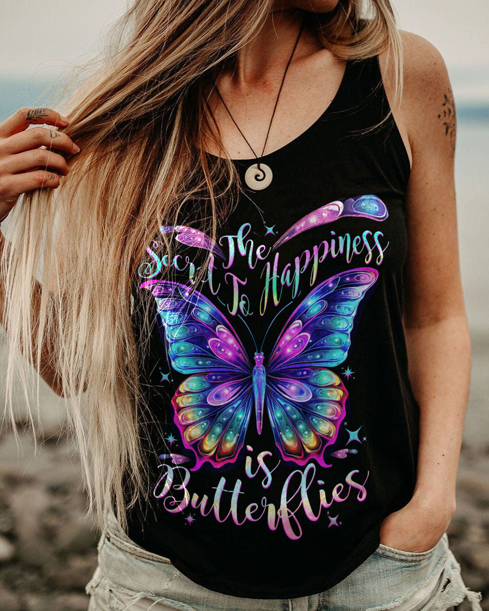 THE SECRET TO HAPPINESS ALL OVER PRINT - TYTD2407233