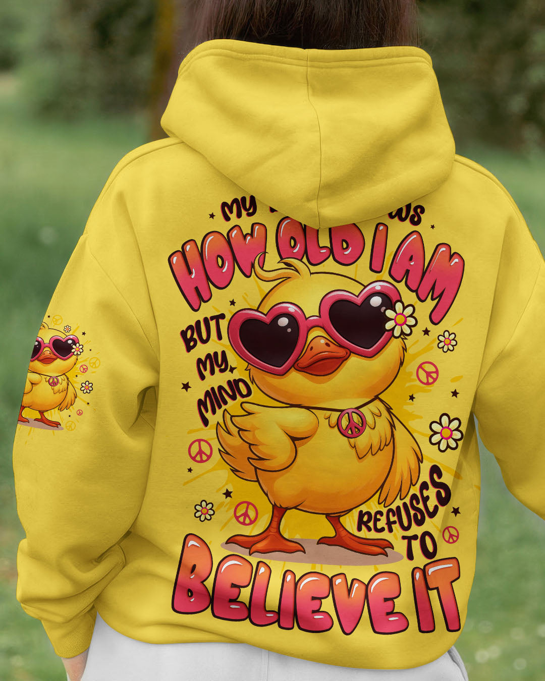 MY BODY KNOWS HOW OLD I AM DUCK ALL OVER PRINT - TYTD2508254