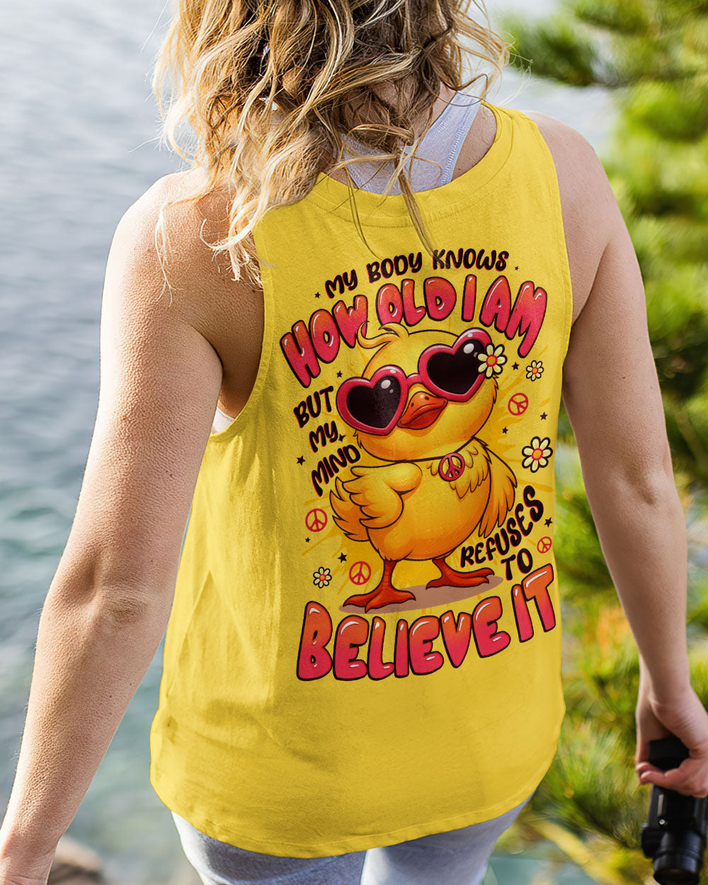 MY BODY KNOWS HOW OLD I AM DUCK ALL OVER PRINT - TYTD2508254