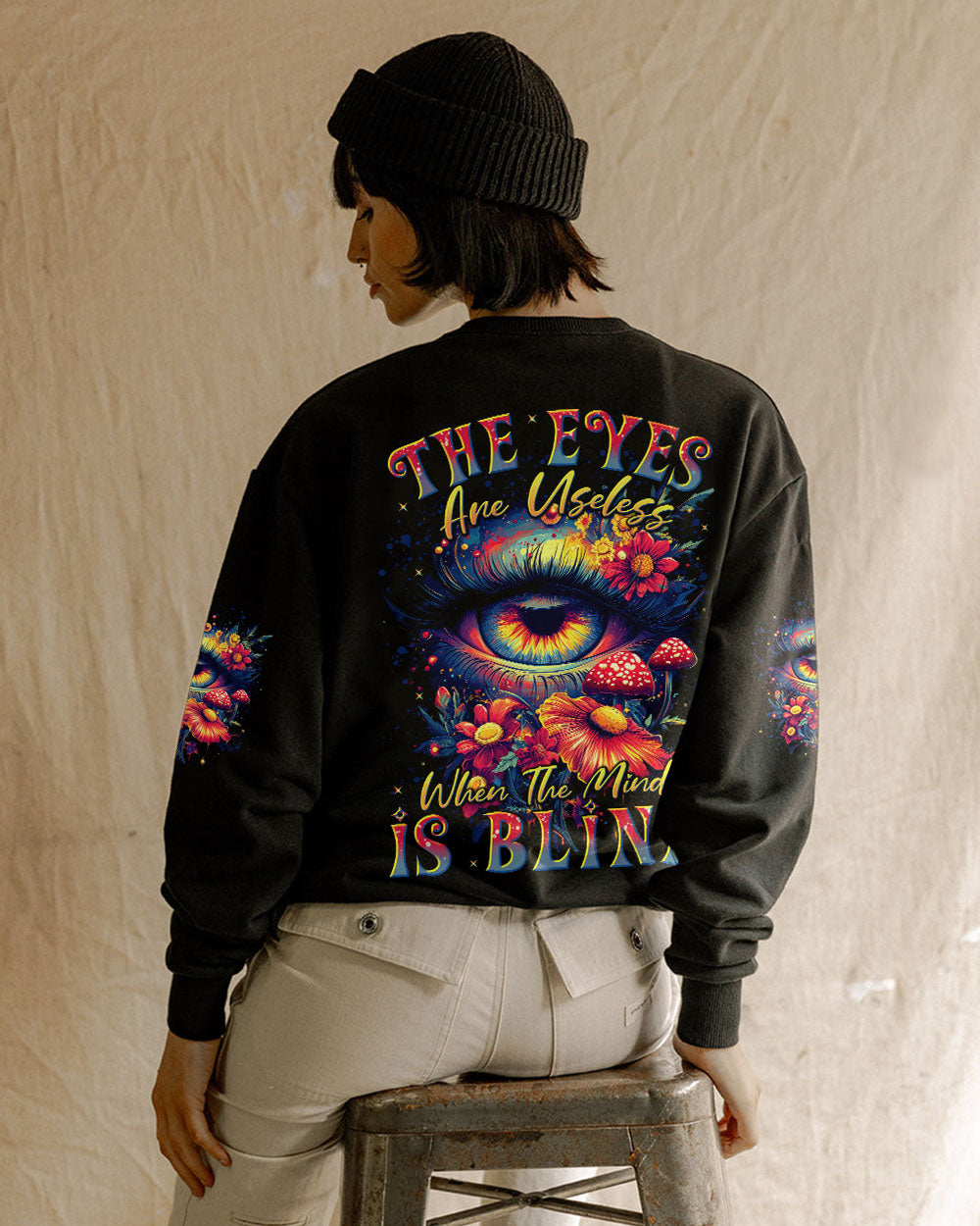 THE EYES ARE USELESS WHEN THE MIND IS BLIND ALL OVER PRINT - TYTD2509241