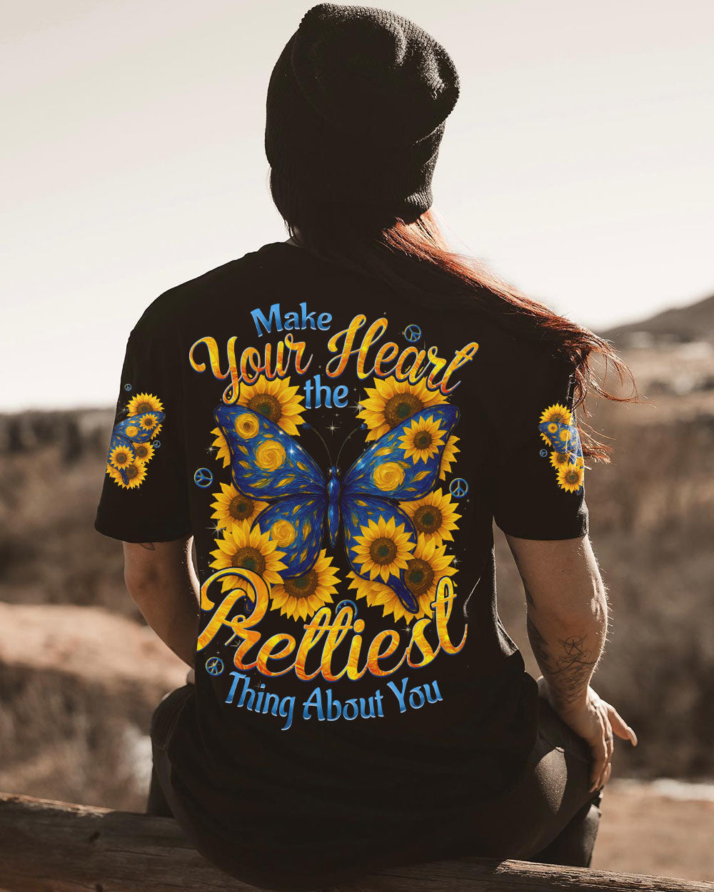 MAKE YOUR HEART THE PRETTIEST BUTTERFLY ALL OVER PRINT - TYTD2509252