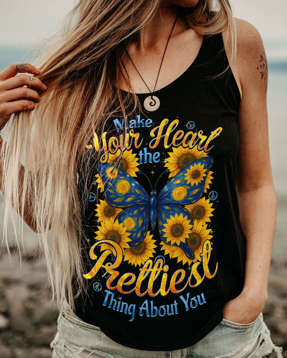 MAKE YOUR HEART THE PRETTIEST BUTTERFLY ALL OVER PRINT - TYTD2509252