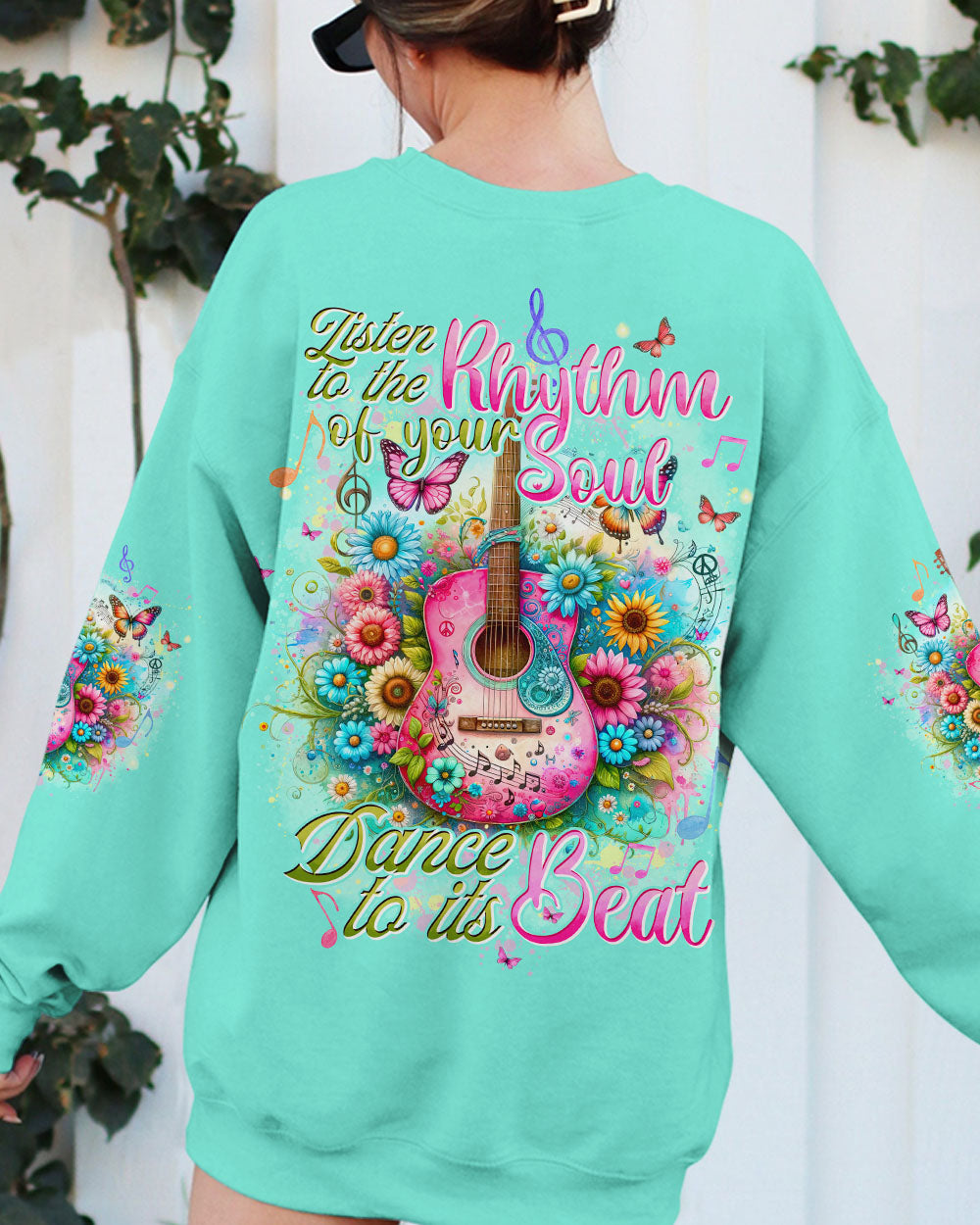LISTEN TO THE RHYTHM OF YOUR SOUL GUITAR ALL OVER PRINT - TYTD2604244