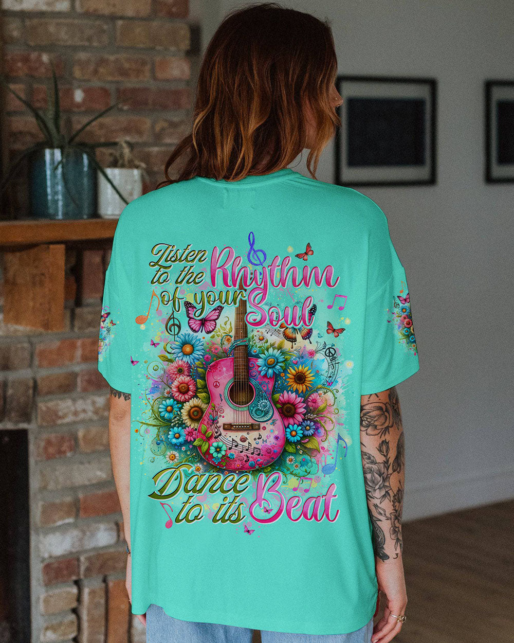LISTEN TO THE RHYTHM OF YOUR SOUL GUITAR ALL OVER PRINT - TYTD2604244
