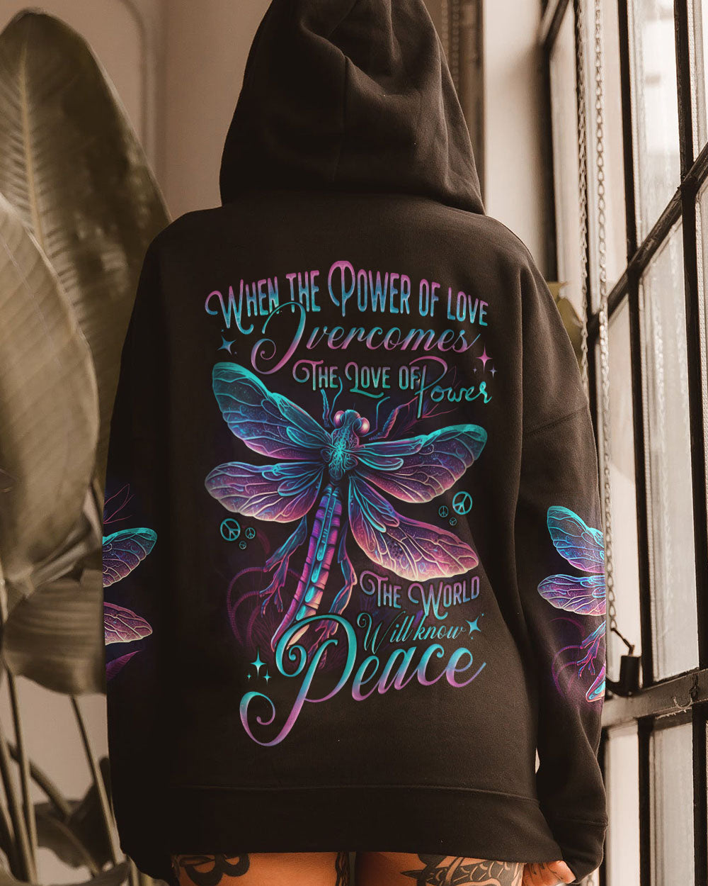 THE WORLD WILL KNOW PEACE DRAGONFLY ALL OVER PRINT - TYTD2605232