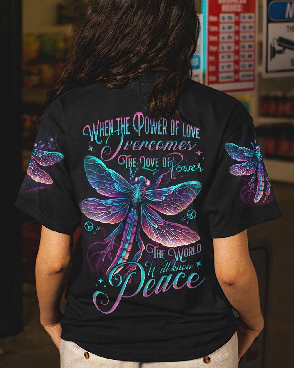 THE WORLD WILL KNOW PEACE DRAGONFLY ALL OVER PRINT - TYTD2605232