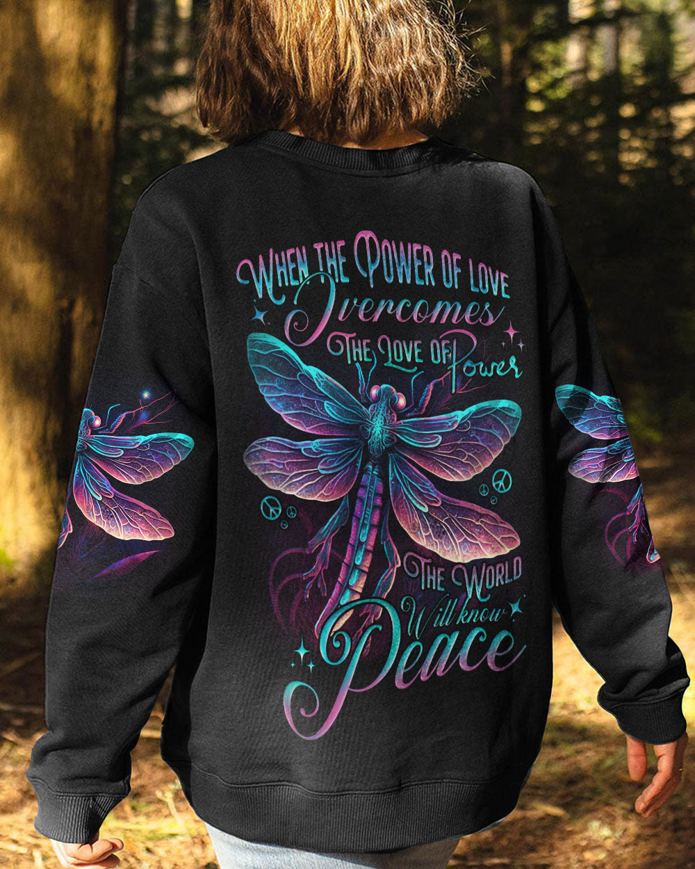THE WORLD WILL KNOW PEACE DRAGONFLY ALL OVER PRINT - TYTD2605232