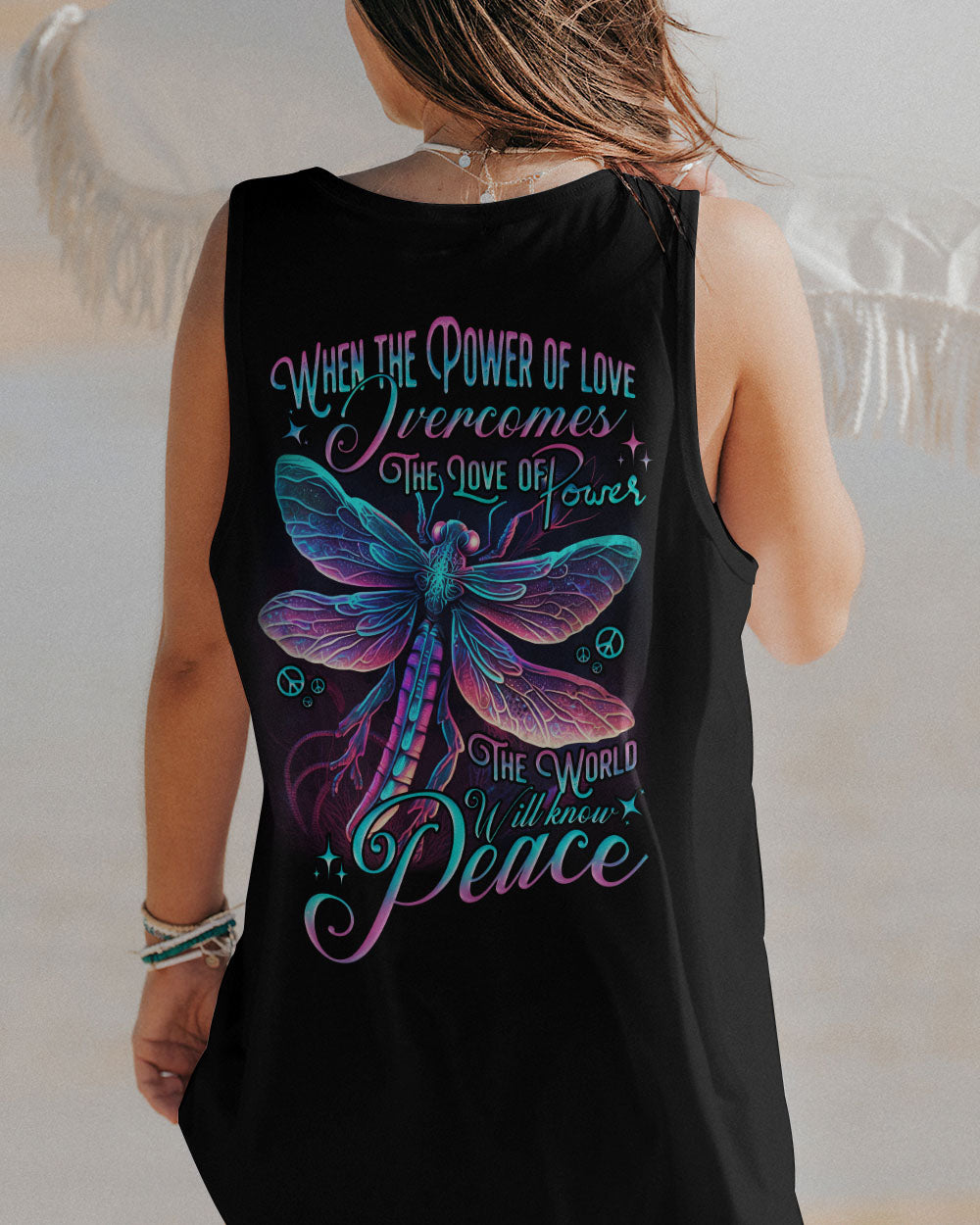 THE WORLD WILL KNOW PEACE DRAGONFLY ALL OVER PRINT - TYTD2605232