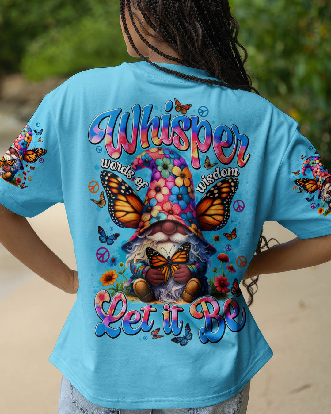 WHISPER WORDS OF WISDOM LET IT BE GNOME BUTTERFLY ALL OVER PRINT - TYTD2606251