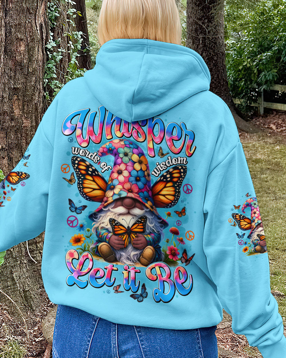 WHISPER WORDS OF WISDOM LET IT BE GNOME BUTTERFLY ALL OVER PRINT - TYTD2606251