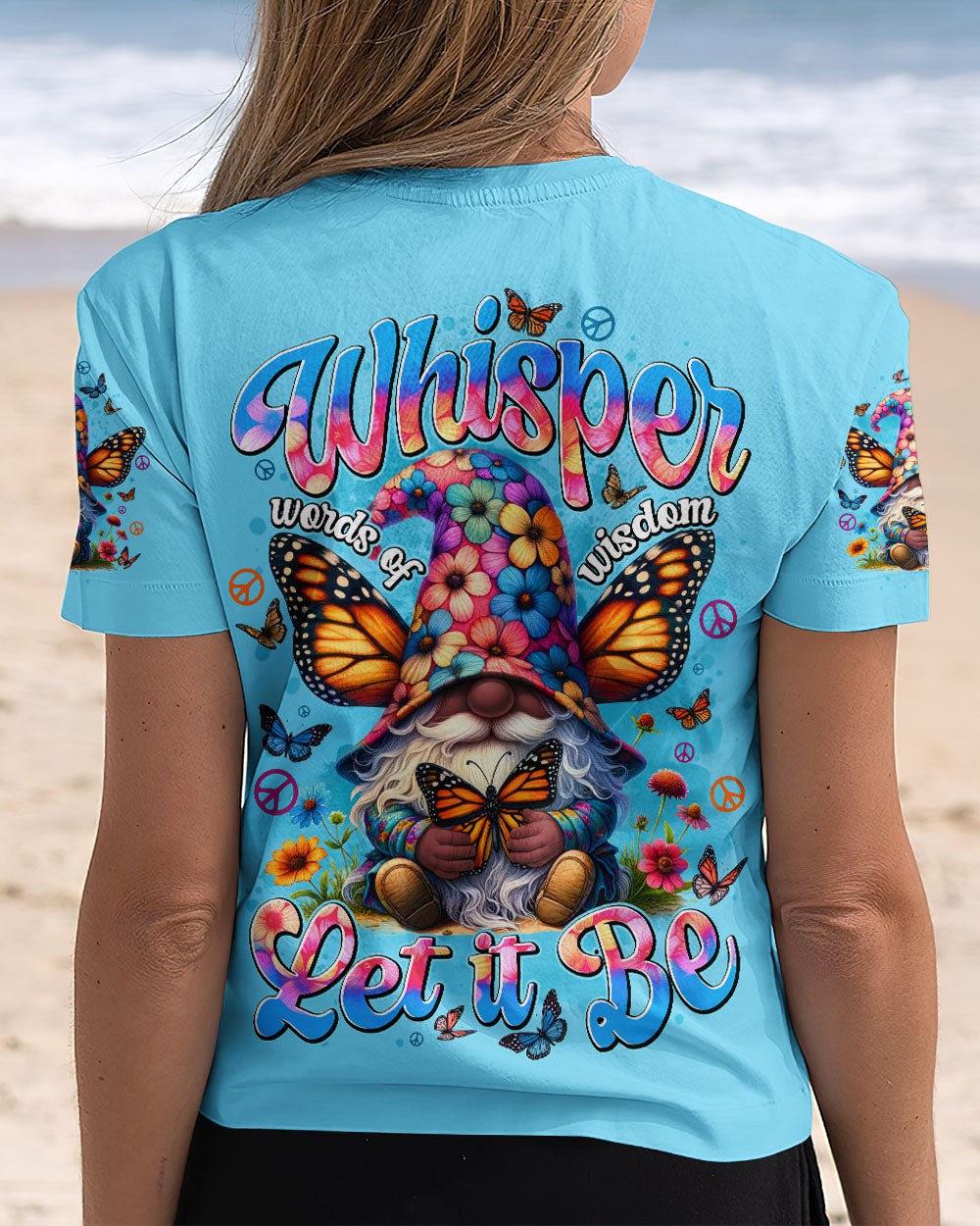 WHISPER WORDS OF WISDOM LET IT BE GNOME BUTTERFLY ALL OVER PRINT - TYTD2606251