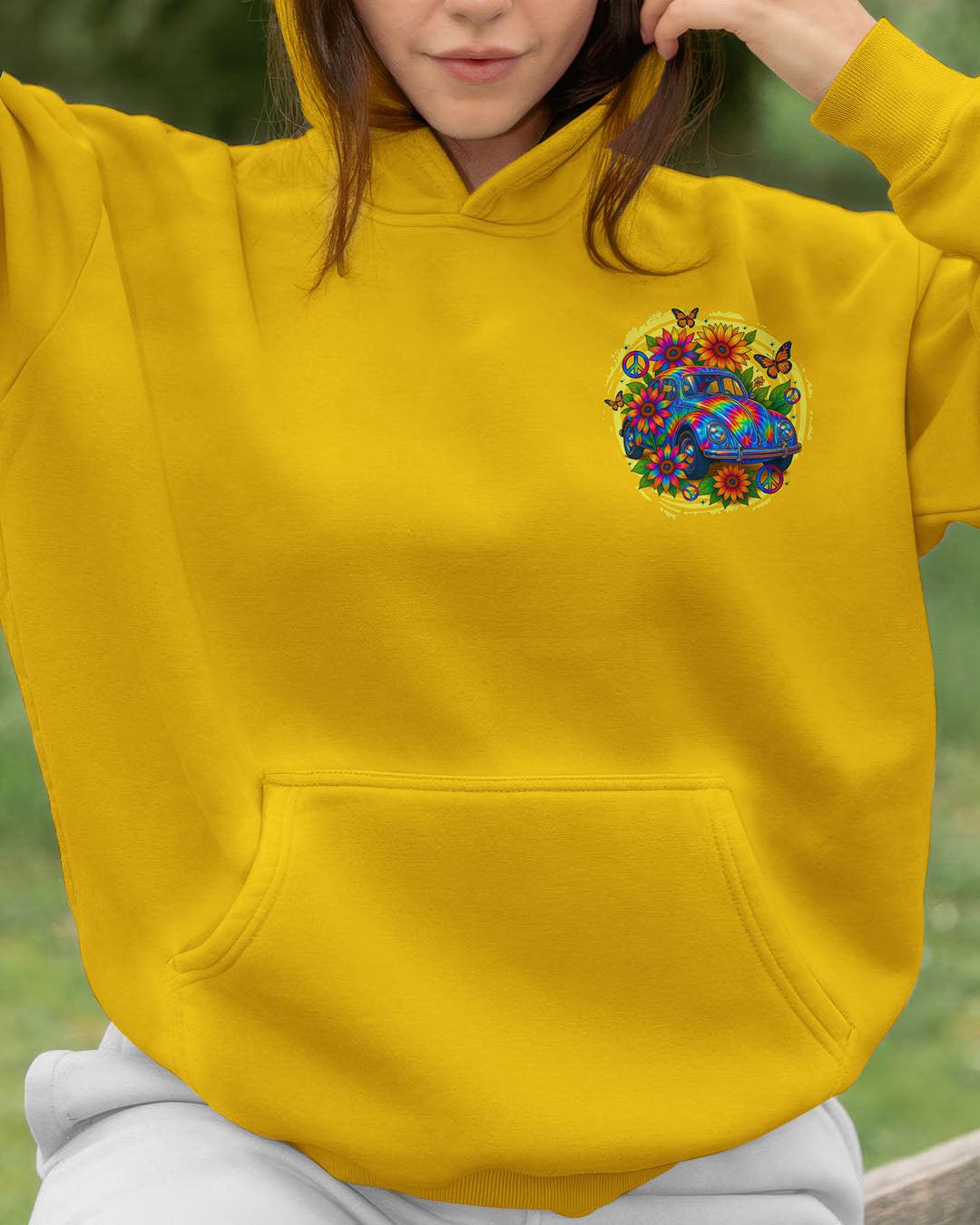DON'T WORRY BE HIPPIE CAR ALL OVER PRINT - TYTD2608252