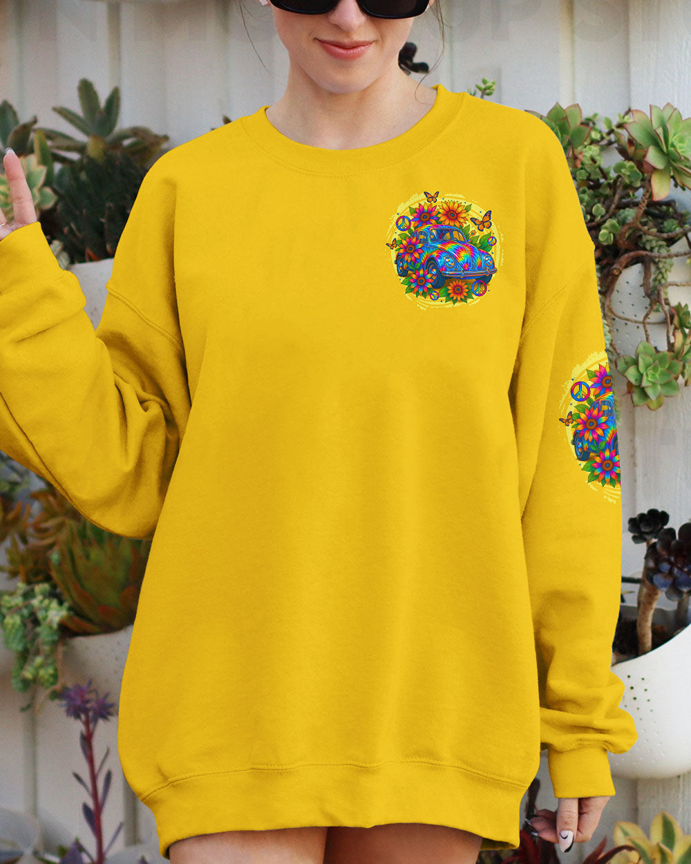 DON'T WORRY BE HIPPIE CAR ALL OVER PRINT - TYTD2608252