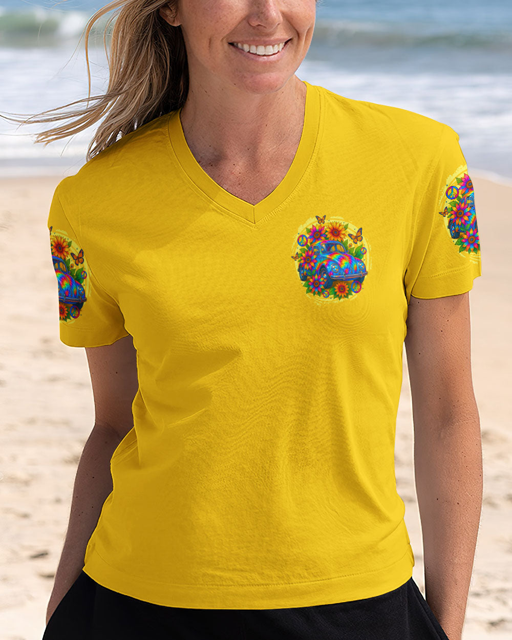 DON'T WORRY BE HIPPIE CAR ALL OVER PRINT - TYTD2608252