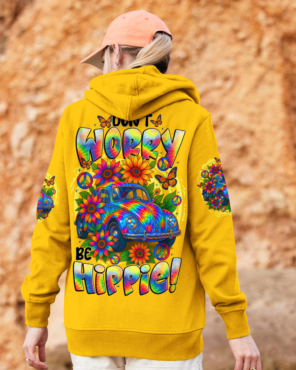 DON'T WORRY BE HIPPIE CAR ALL OVER PRINT - TYTD2608252