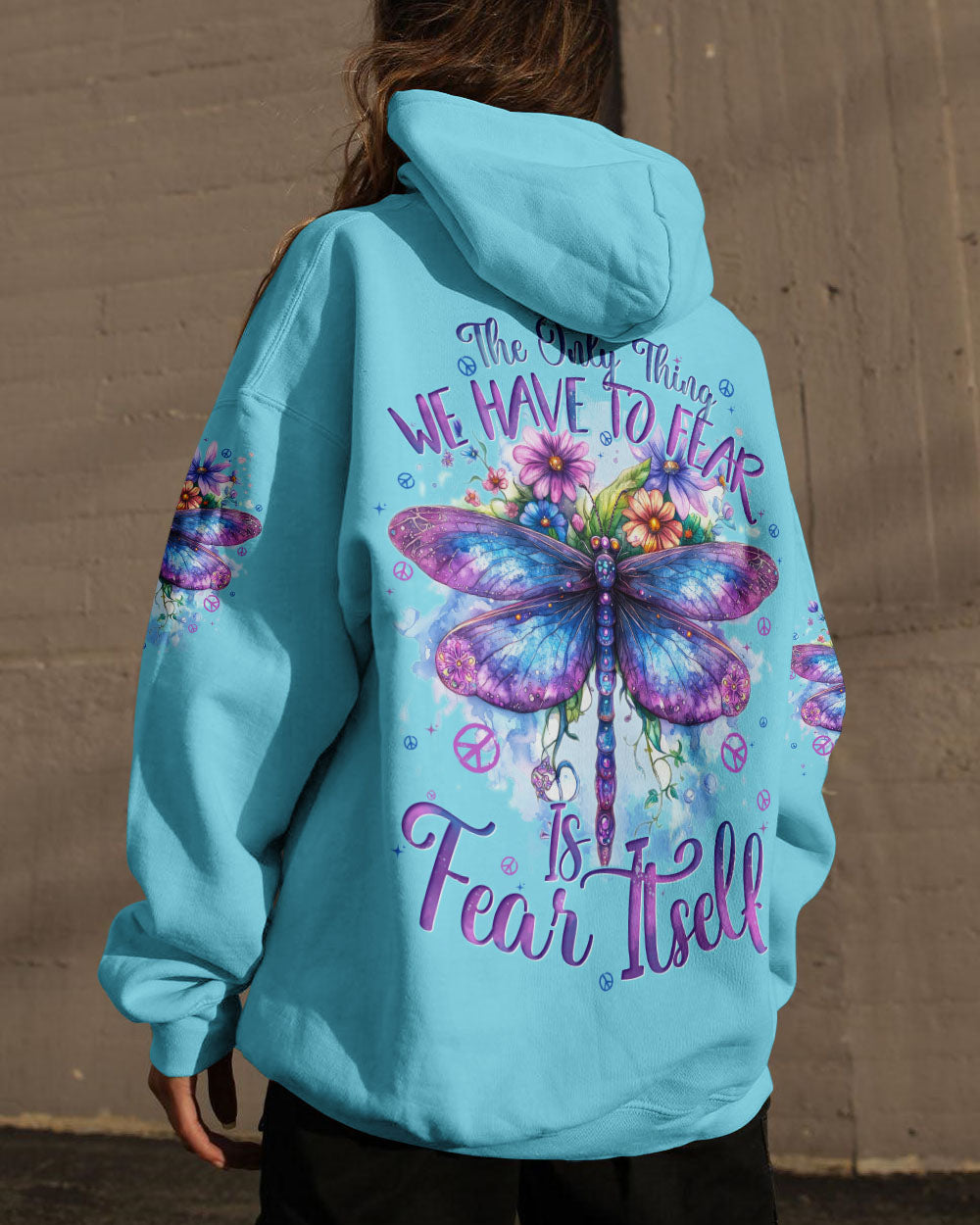 THE ONLY THING WE HAVE TO FEAR IS FEAR ITSELF DRAGONFLY ALL OVER PRINT - TYTD2609243