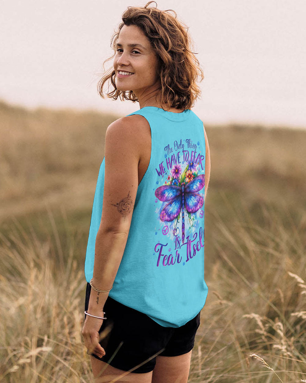 THE ONLY THING WE HAVE TO FEAR IS FEAR ITSELF DRAGONFLY ALL OVER PRINT - TYTD2609243