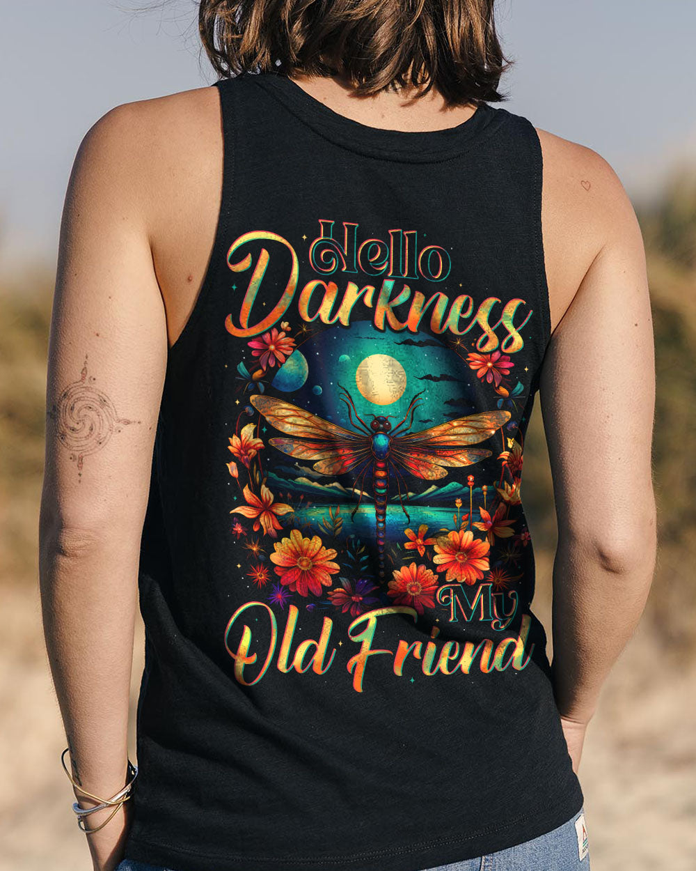 HELLO DARKNESS MY OLD FRIEND DRAGONFLY ALL OVER PRINT - TYTD2609252