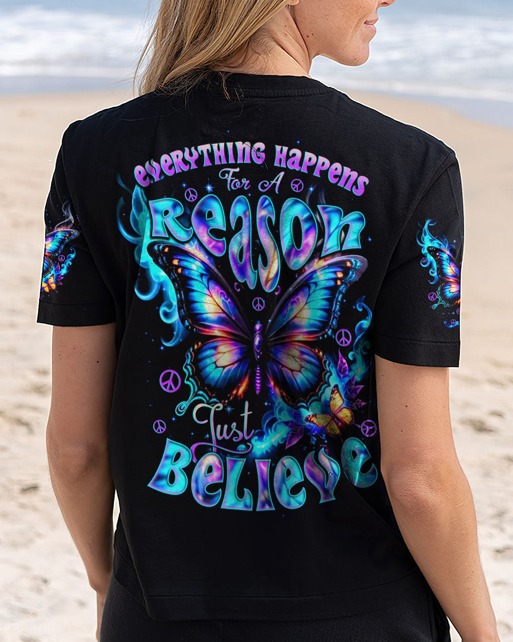 JUST BELIEVE BUTTERFLY ALL OVER PRINT - TYTD2610242