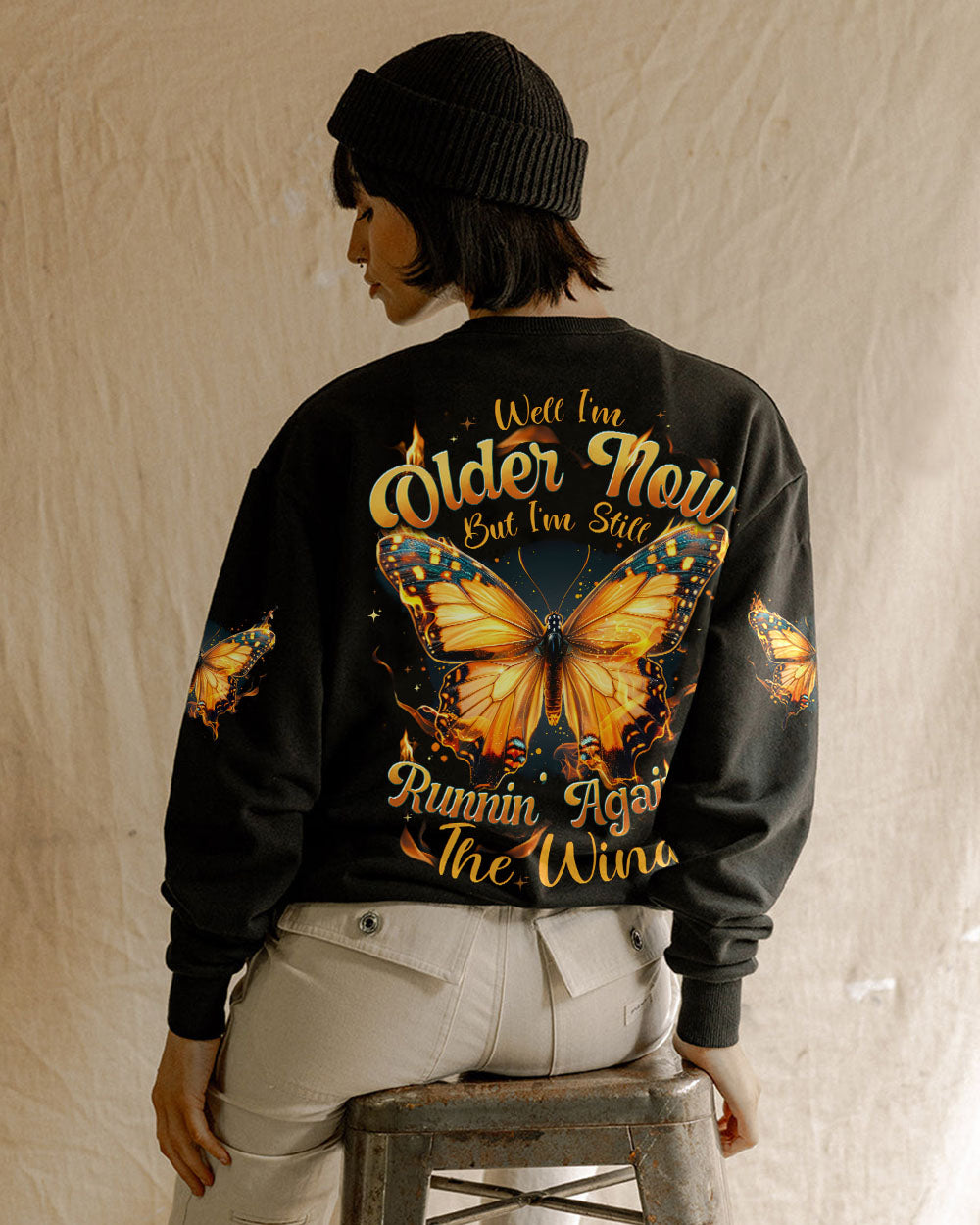 RUNNING AGAINST THE WIND BUTTERFLY ALL OVER PRINT - TYTD2611242