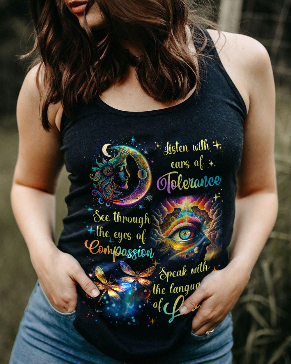 SEE THROUGH THE EYES OF COMPASSION ALL OVER PRINT - TYTD2702242