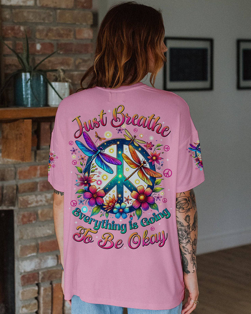 JUST BREATHE DRAGONFLIES ALL OVER PRINT - TYTD2703251