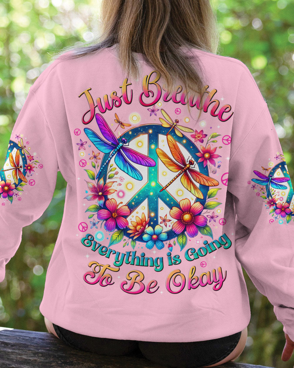 JUST BREATHE DRAGONFLIES ALL OVER PRINT - TYTD2703251