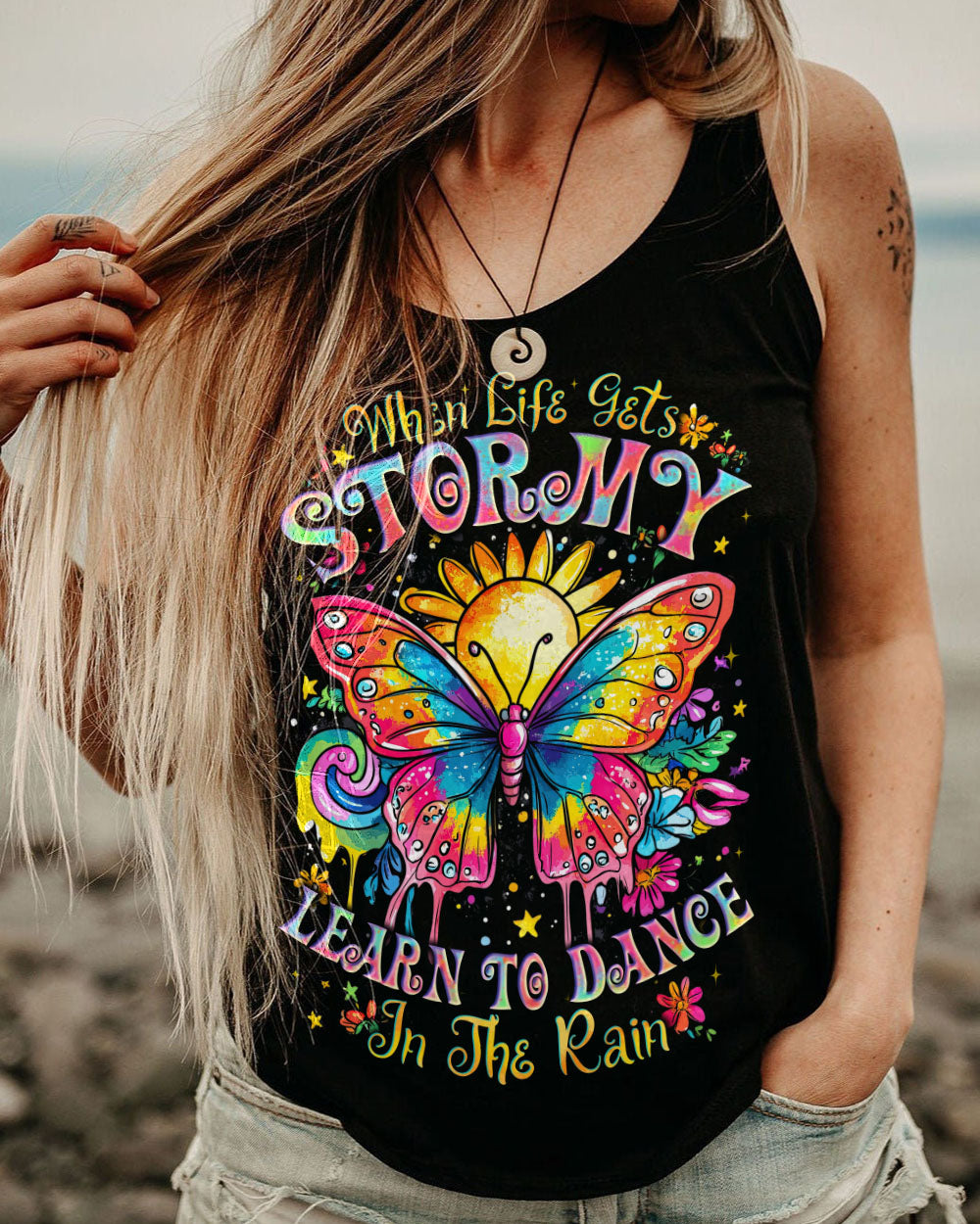 DANCE IN THE RAIN BUTTERFLY ALL OVER PRINT - TYTD2708242