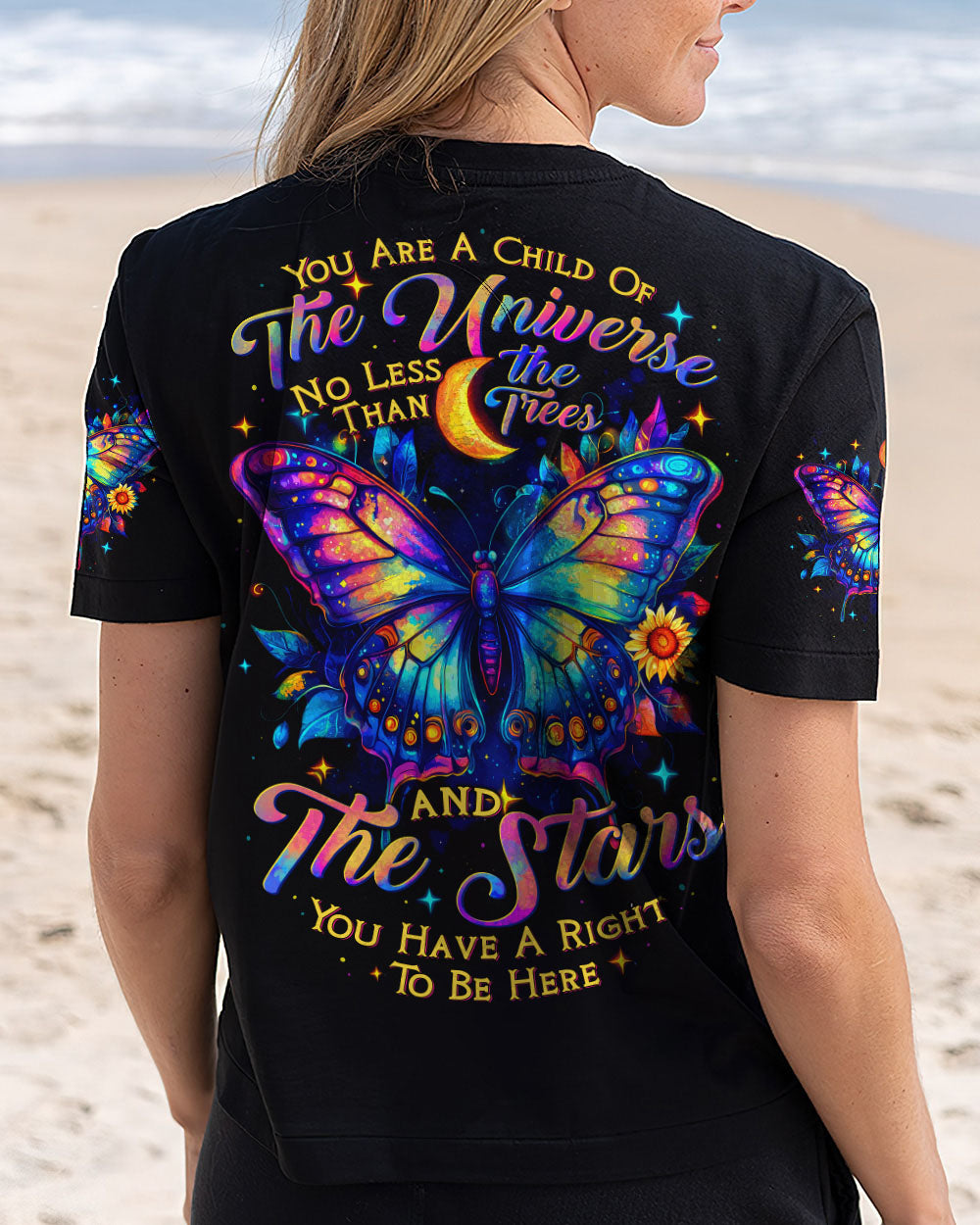 YOU ARE A CHILD OF THE UNIVERSE BUTTERFLY ALL OVER PRINT - TYTD2709242