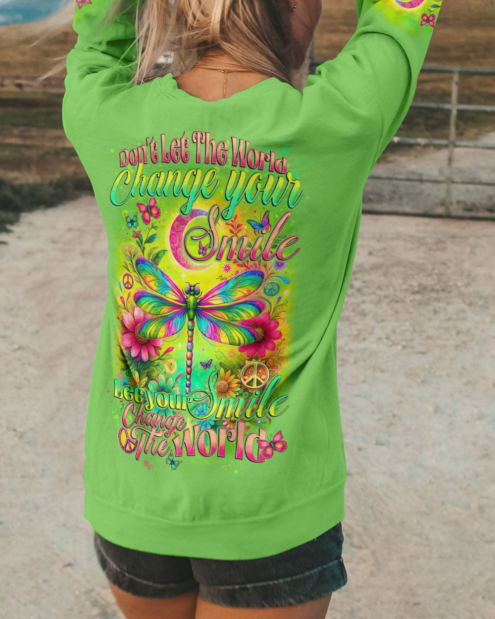 LET YOUR SMILE CHANGE THE WORLD DRAGONFLY ALL OVER PRINT - TYTD2712233