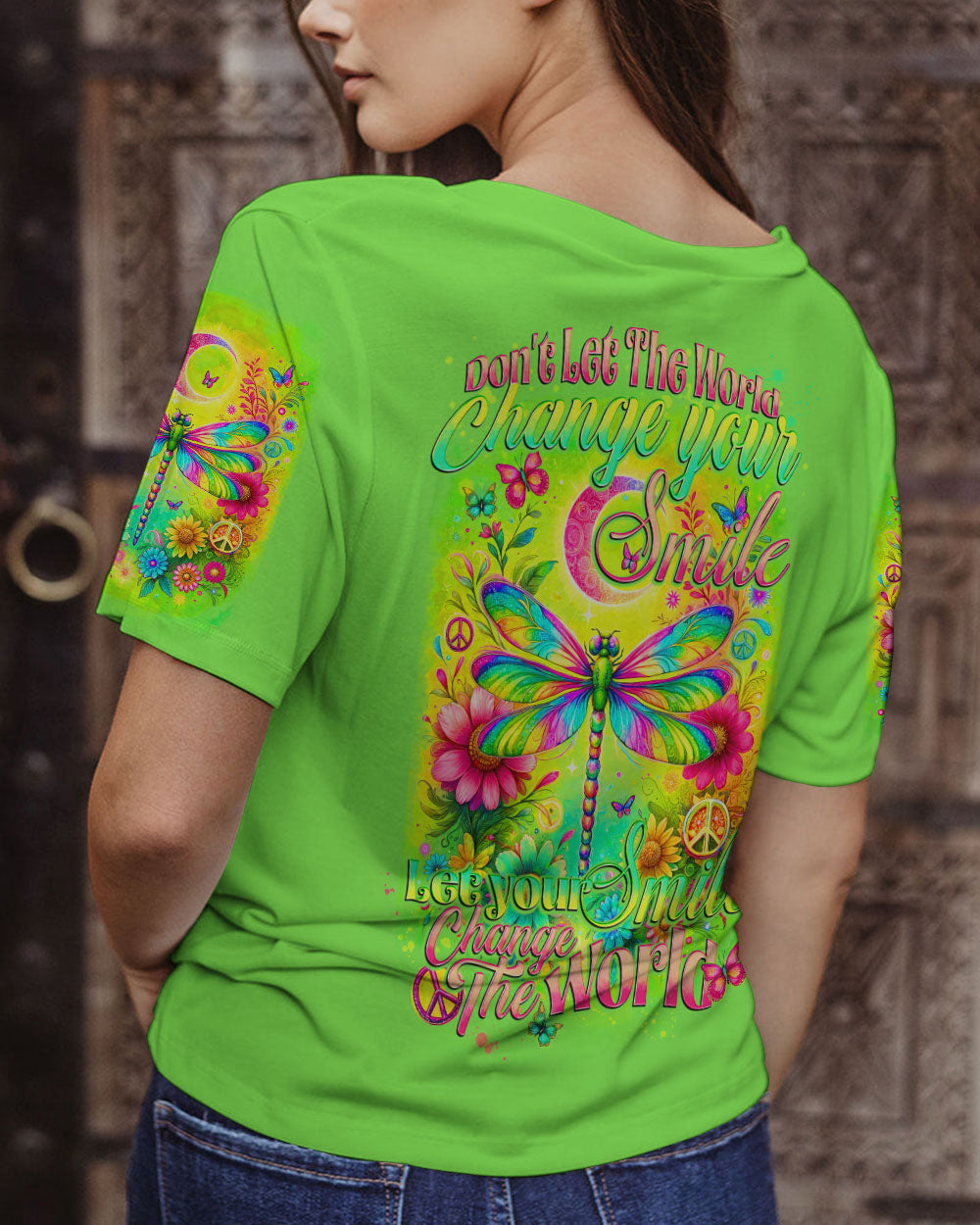 LET YOUR SMILE CHANGE THE WORLD DRAGONFLY ALL OVER PRINT - TYTD2712233