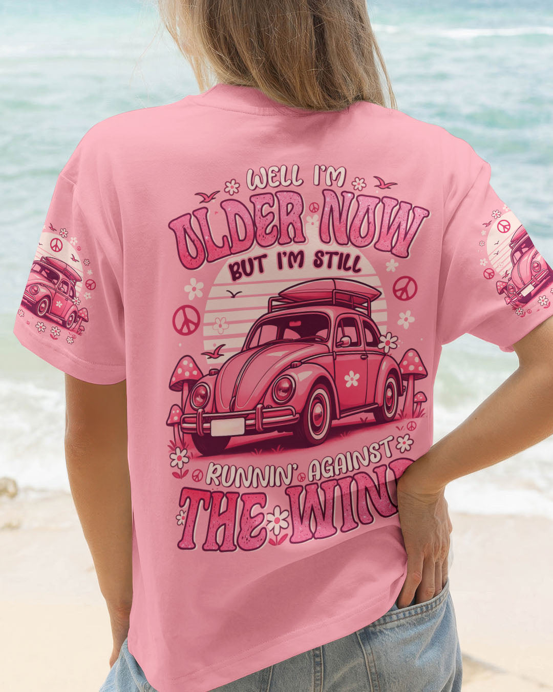 RUNNING AGAINST THE WIND PINK CAR ALL OVER PRINT - TYTD2808252