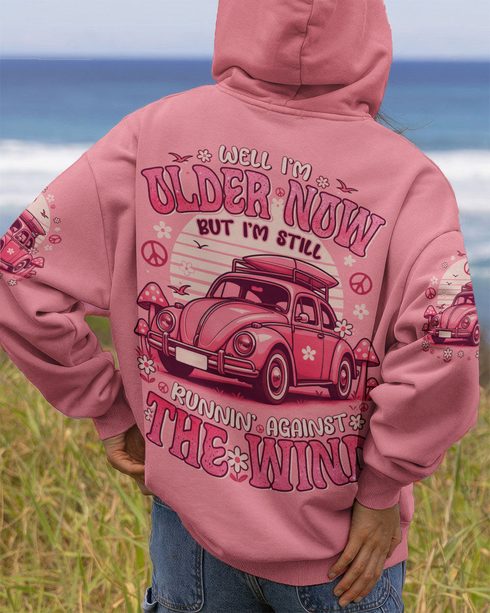 RUNNING AGAINST THE WIND PINK CAR ALL OVER PRINT - TYTD2808252