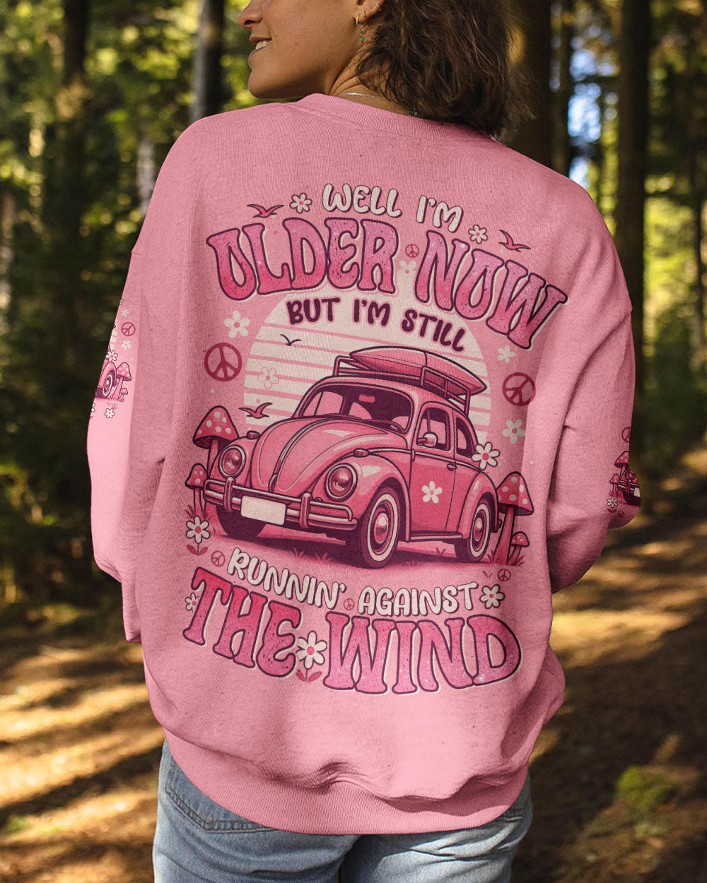 RUNNING AGAINST THE WIND PINK CAR ALL OVER PRINT - TYTD2808252