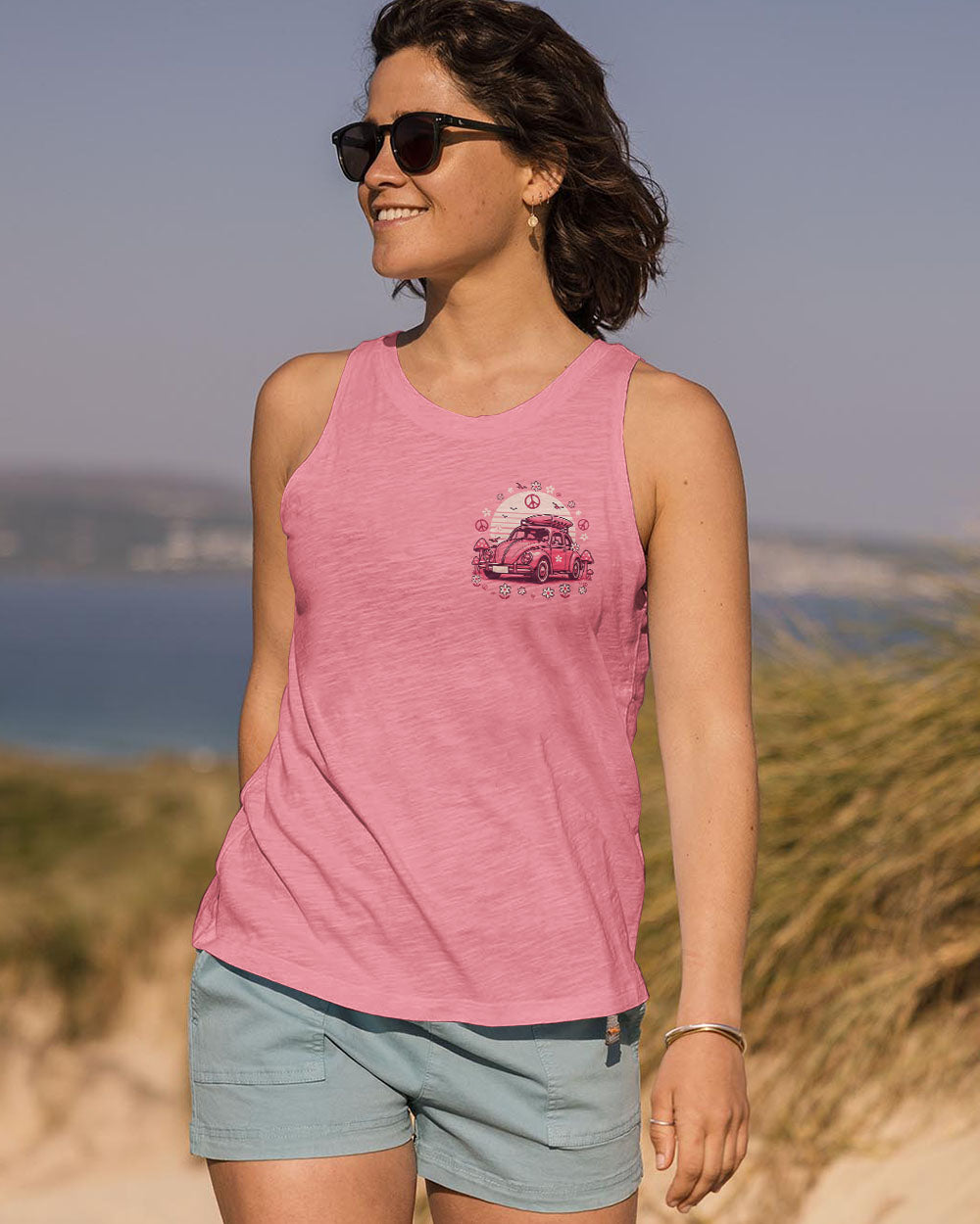 RUNNING AGAINST THE WIND PINK CAR ALL OVER PRINT - TYTD2808252