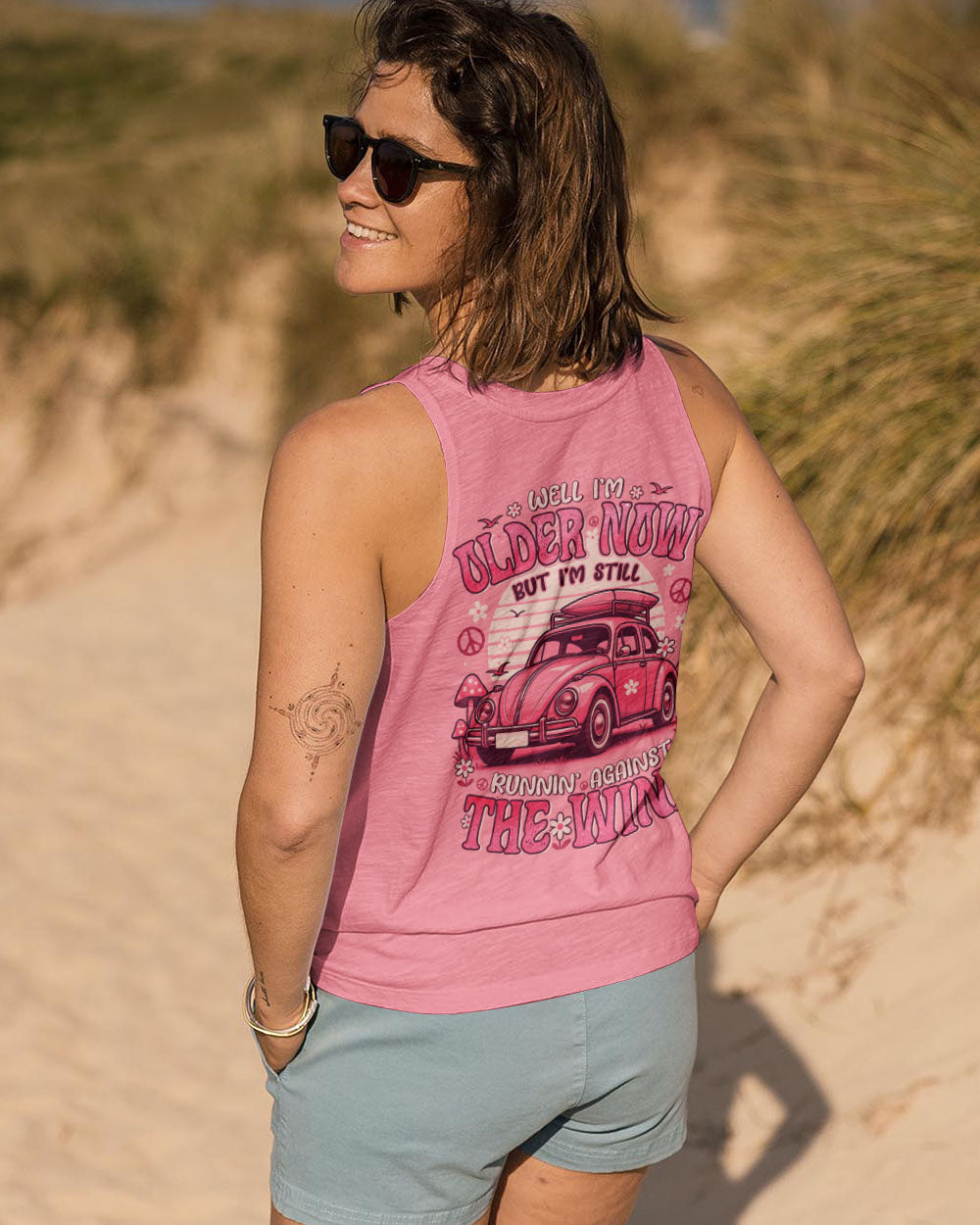 RUNNING AGAINST THE WIND PINK CAR ALL OVER PRINT - TYTD2808252