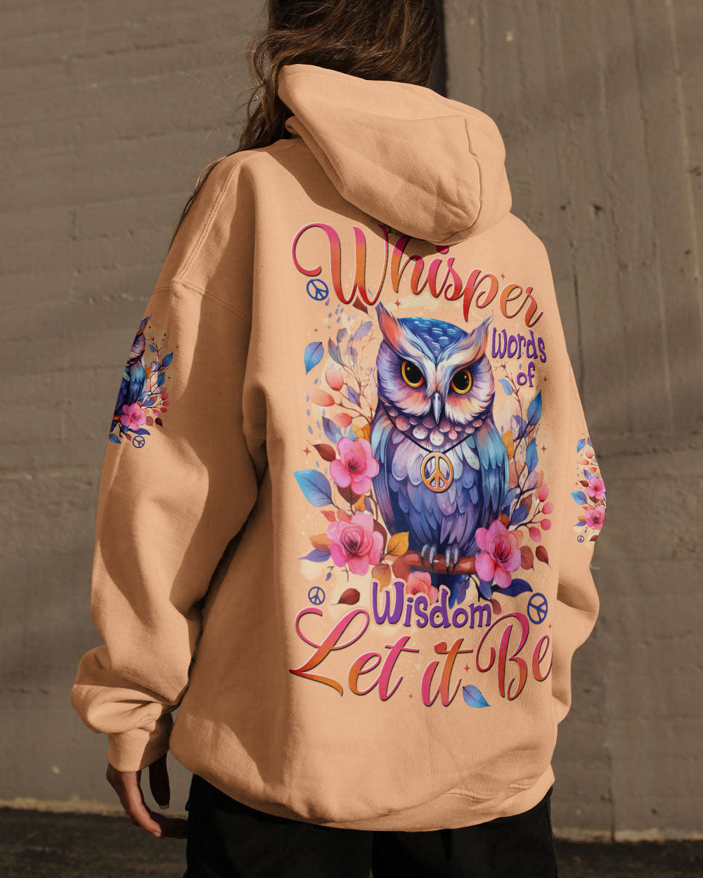 WHISPER WORDS OF WISDOM LET IT BE OWL ALL OVER PRINT - TYTD2810251