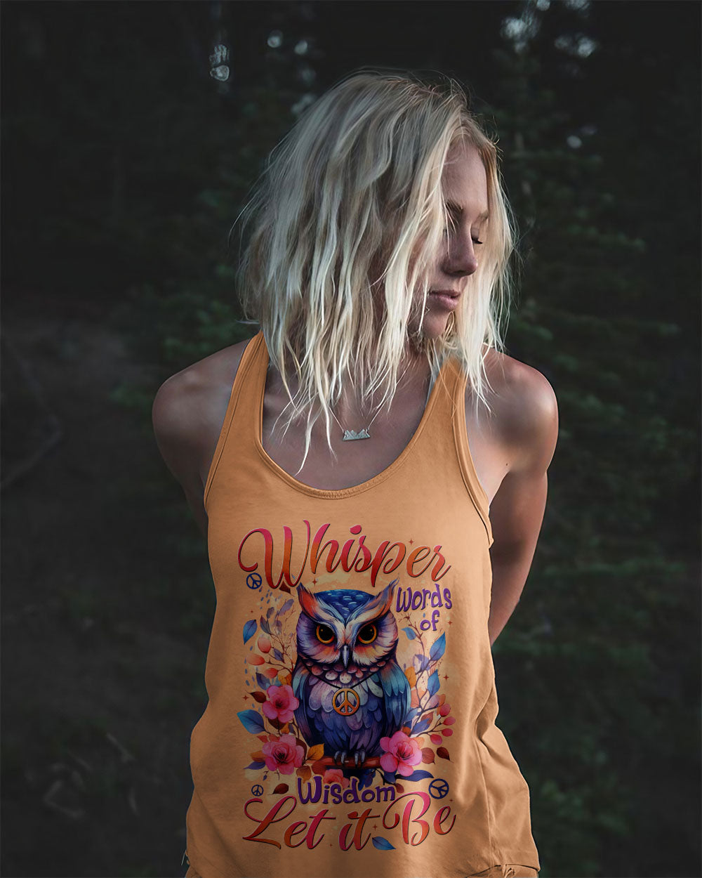 WHISPER WORDS OF WISDOM LET IT BE OWL ALL OVER PRINT - TYTD2810251