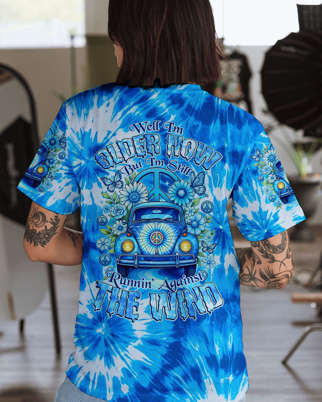 RUNNING AGAINST THE WIND CAR TIE DYE ALL OVER PRINT - TYTD2811252