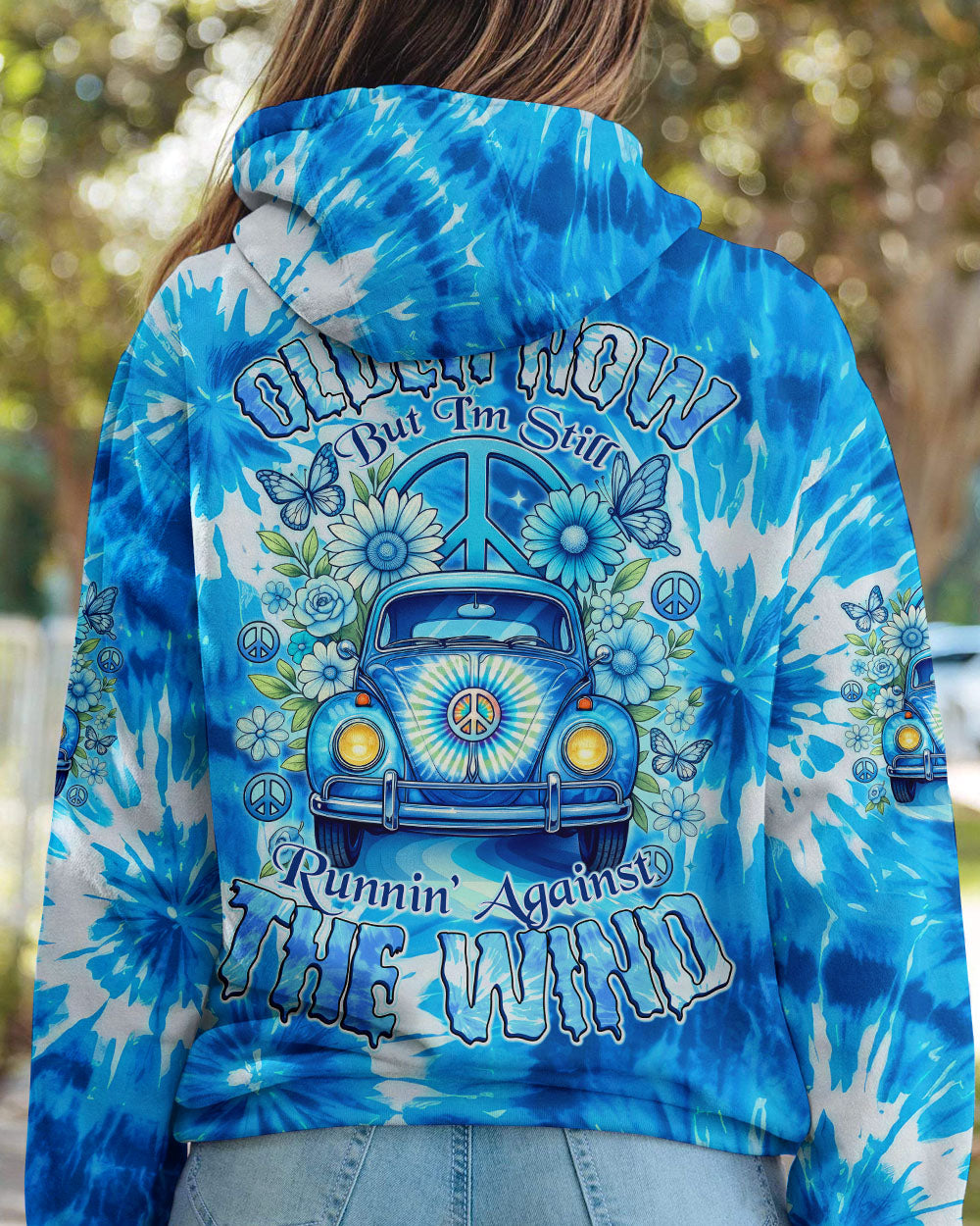 RUNNING AGAINST THE WIND CAR TIE DYE ALL OVER PRINT - TYTD2811252