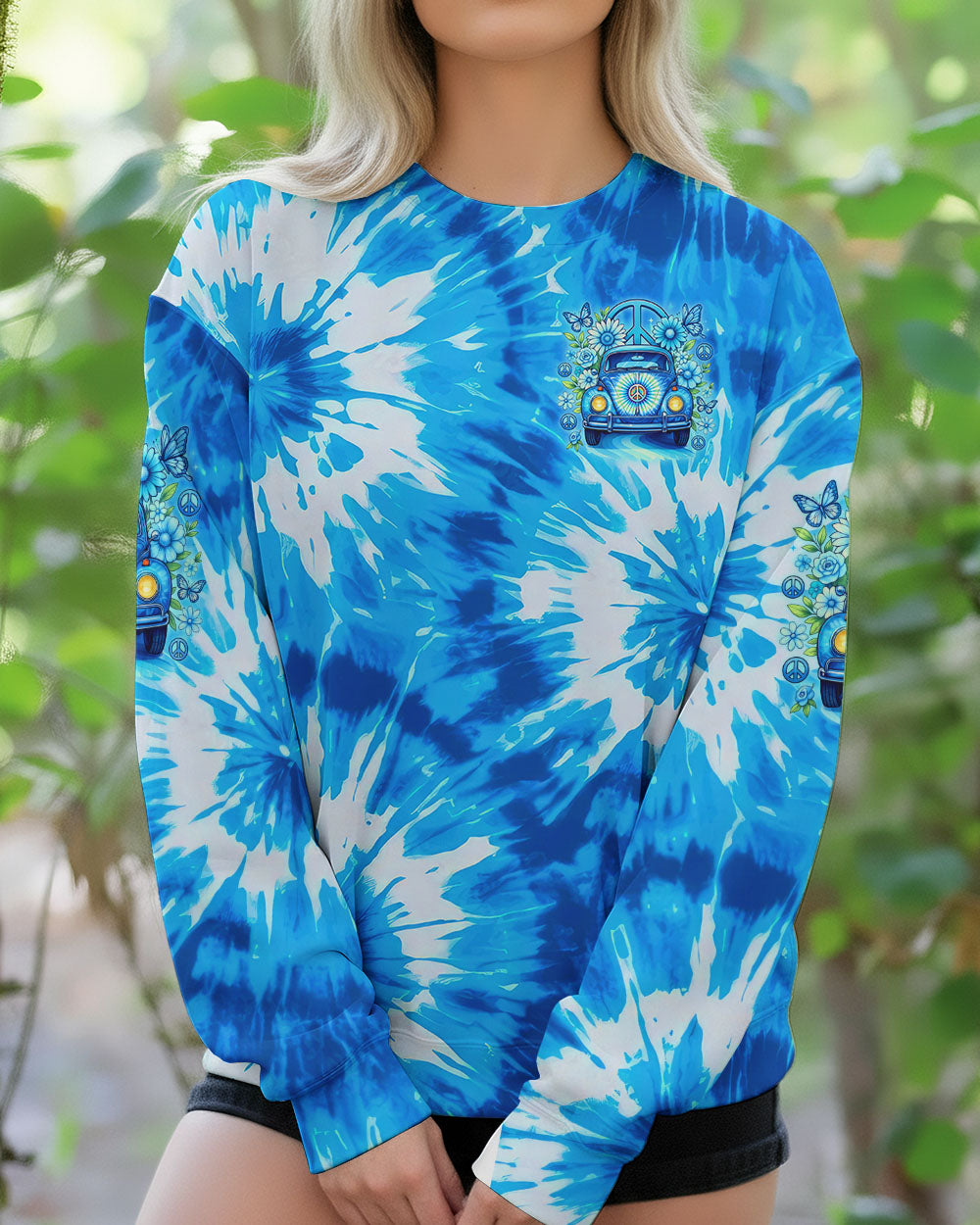 RUNNING AGAINST THE WIND CAR TIE DYE ALL OVER PRINT - TYTD2811252