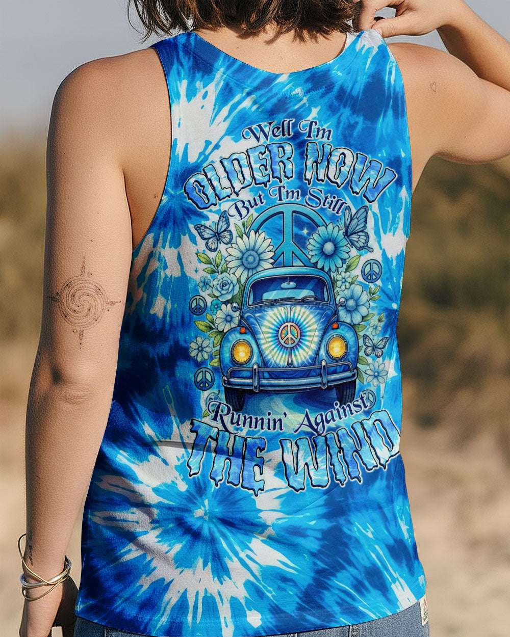 RUNNING AGAINST THE WIND CAR TIE DYE ALL OVER PRINT - TYTD2811252