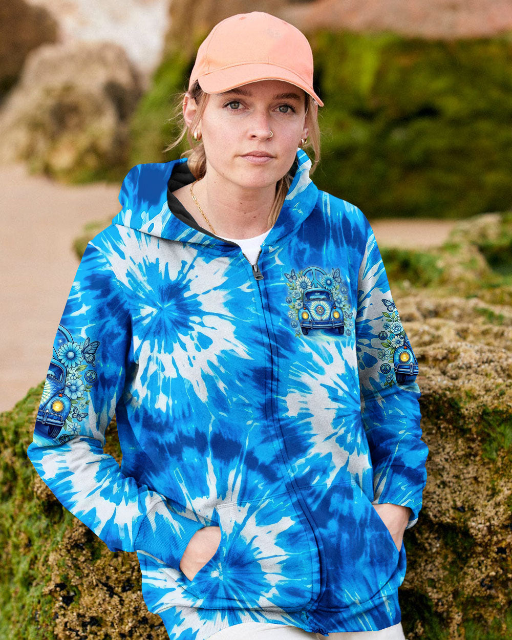 RUNNING AGAINST THE WIND CAR TIE DYE ALL OVER PRINT - TYTD2811252