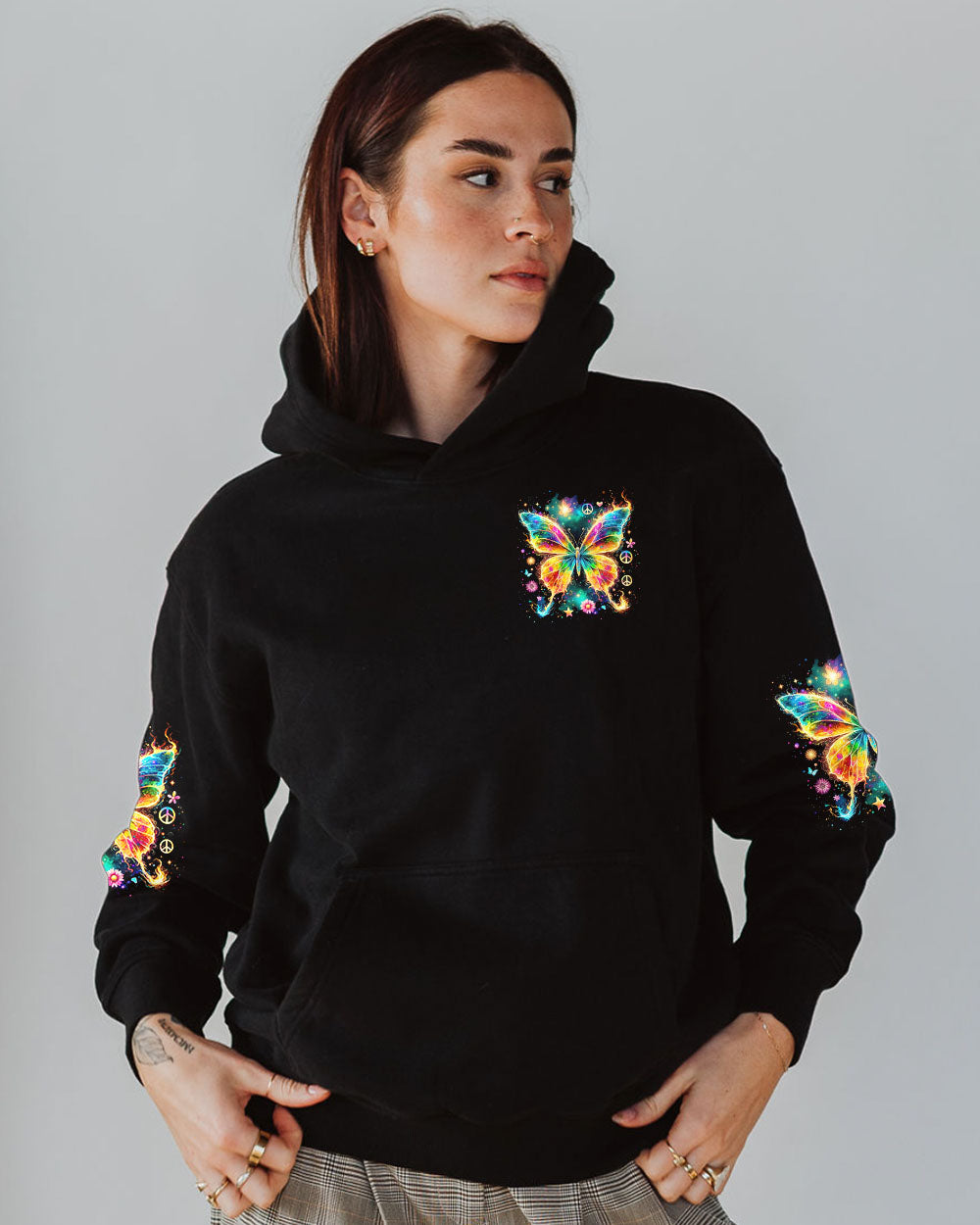 LOVE LIGHT PEACE AND JOY BUTTERFLY ALL OVER PRINT - TYTD2901242