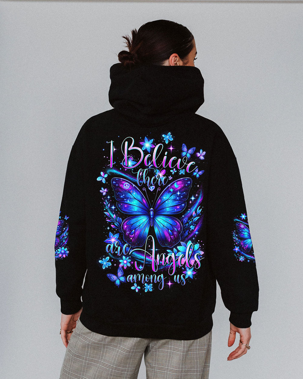I BELIEVE THERE ARE ANGELS AMONG US BUTTERFLY ALL OVER PRINT - TYTD2903243