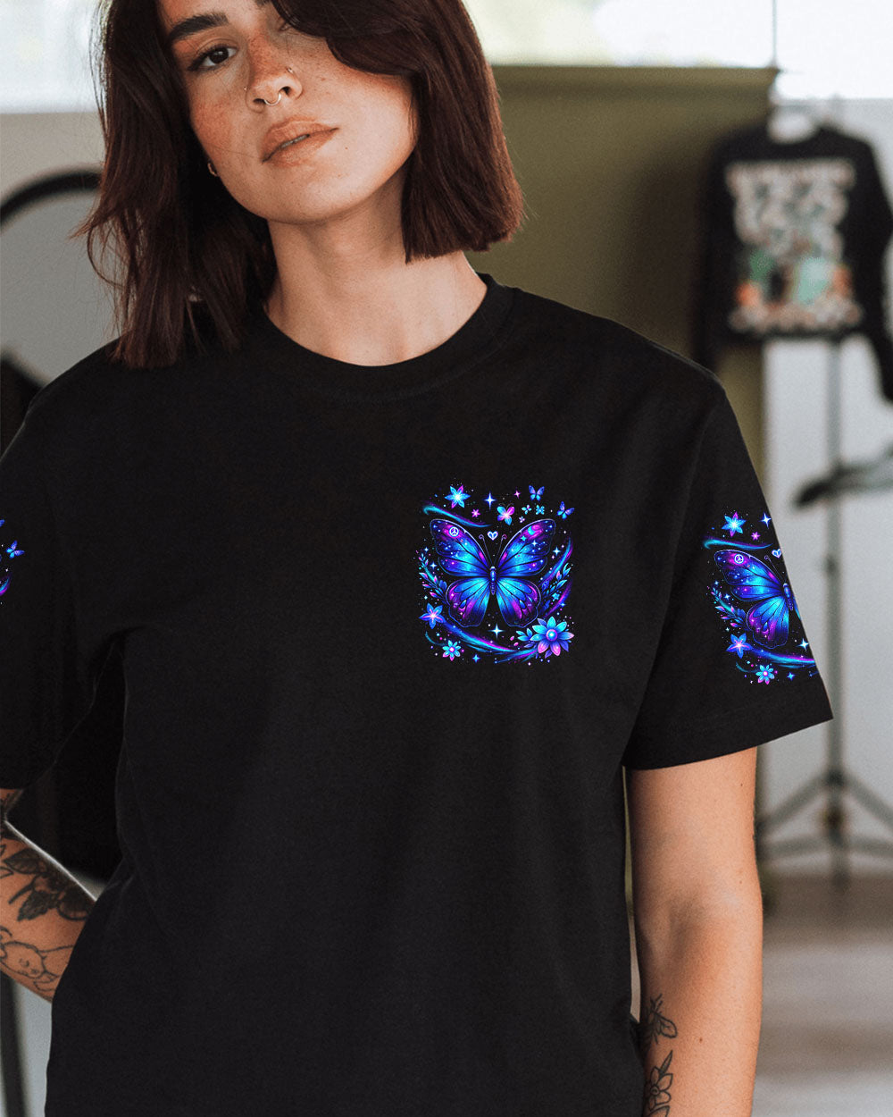 I BELIEVE THERE ARE ANGELS AMONG US BUTTERFLY ALL OVER PRINT - TYTD2903243